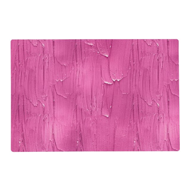 Pink Cake Frosting Chic Glitter Birthday Placemat (Front)