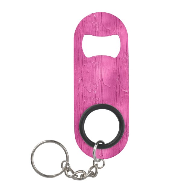 Pink Cake Frosting Keychain Bottle Opener (Front)