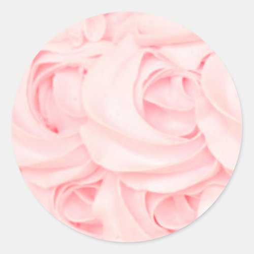 Pink cake frosting rose sticker