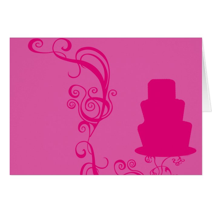 Pink Cake Illustration Cards