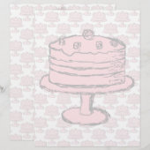 Pink Cake on Pink Cake Pattern. (Front/Back)