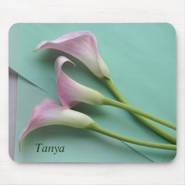 pink calla lilies mousepad (Front)