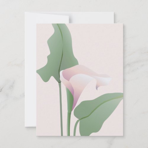 Pink Calla Lily  Floral  Announcement