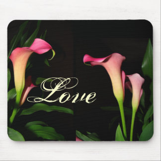 Pink Calla Lily Love Mousepad