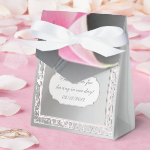 Pink Calla Lily Wedding Favor Box