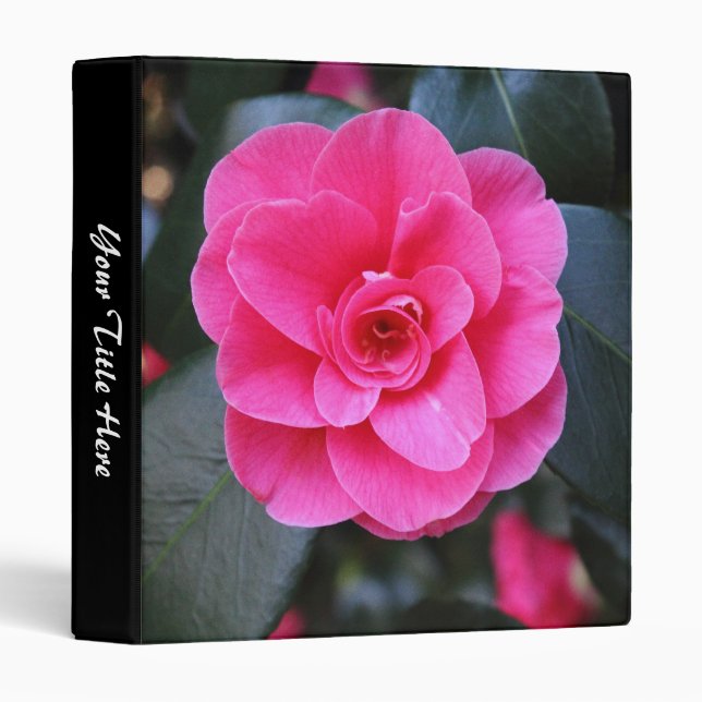 Pink Camellia 3 Ring Binder (Front/Spine)