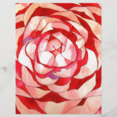 Pink Camellia abstract original art painting (Front)