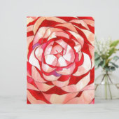 Pink Camellia abstract original art painting (Standing Front)