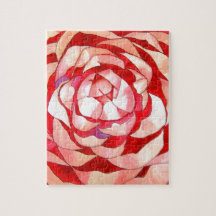 Pink Camellia abstract original art painting