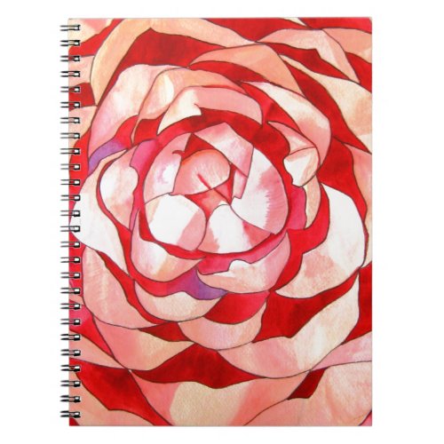 Pink Camellia abstract original art painting Notebook
