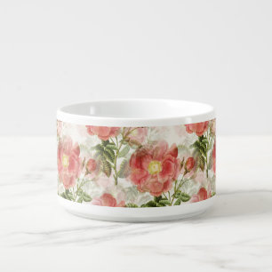 Pink Camellia Floral Pattern Bowl