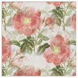 Pink Camellia Floral Pattern Fabric
