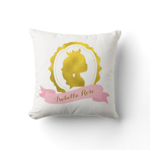 Pink Cameo Princess Throw Pillow