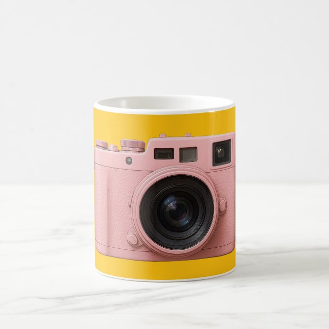 Pink camera mug! coffee mug (Center)