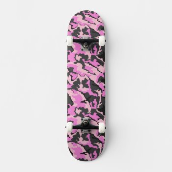 Pink Camo  7¾" Skateboard by StormythoughtsGifts at Zazzle