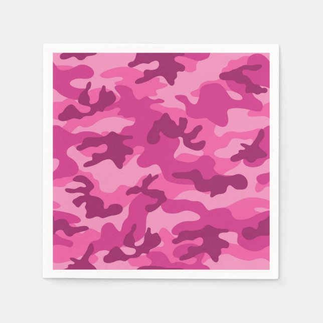 Pink Camo Adventure Grit Competitive Yes I Can Napkins (Front)