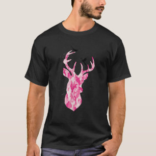 Pink Camo American Camouflage Buck Women Men Deer T-Shirt
