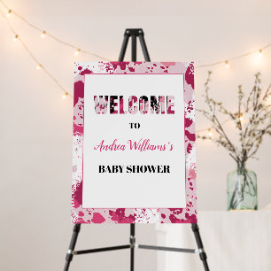 Pink Camo Baby Shower Foam Board
