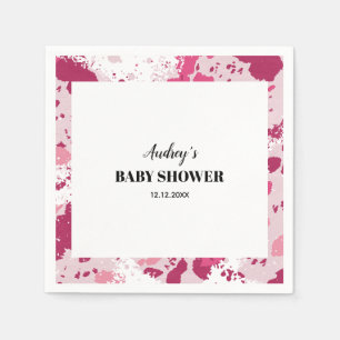 Pink Camo Baby Shower Napkins