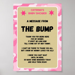 Pink Camo Baby Shower Sign