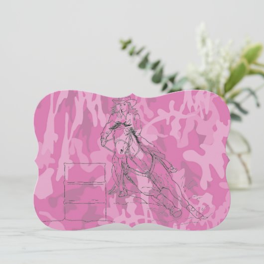 Pink Camo Barrel Racer (Standing Front)