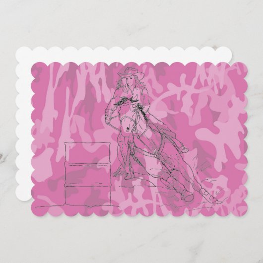 Pink Camo Barrel Racer (Front/Back)