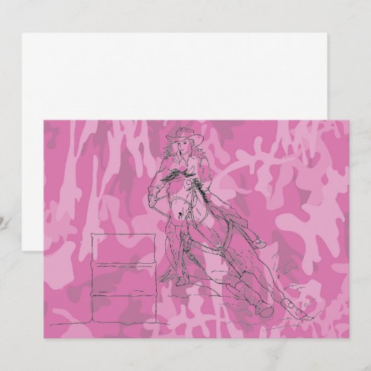Pink Camo Barrel Racer (Front/Back)