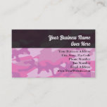 Pink Camo Camoflauge Business Card