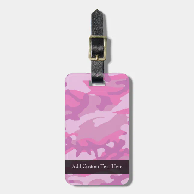 Pink Camo Camoflauge Luggage Tag (Front Vertical)