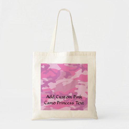 pink camo tote bag