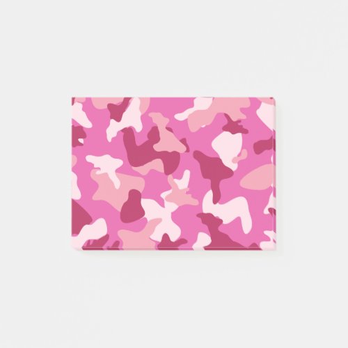 Pink camo camouflage army pattern post_it notes