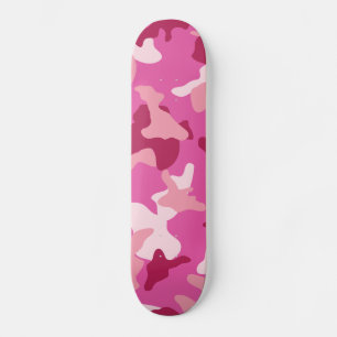Pink camo camouflage army pattern skateboard deck