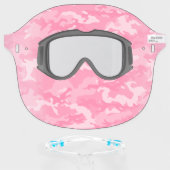 Pink Camo Camouflage Face Shield (Front w/Glasses)