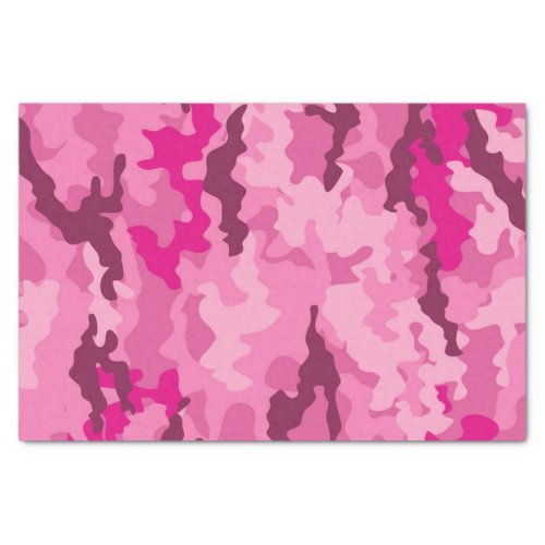 Pink camo Camouflage Girly Feminine trendy Tissue Paper