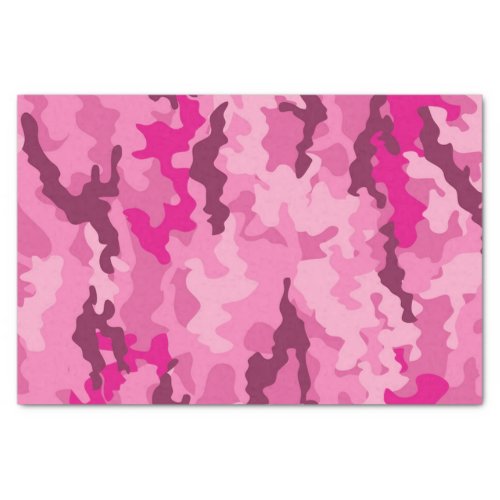 Pink camo Camouflage Girly Feminine trendy Tissue Paper