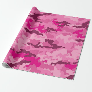 Pink camo Camouflage Girly Feminine trendy Wrapping Paper