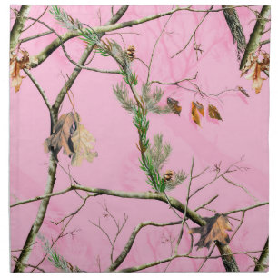 Pink Camo Camouflage Hunt Monogram Initial Napkins