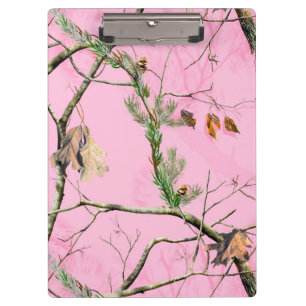 Pink Camo Camouflage Hunting Girl Real Clip Board