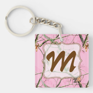 Pink Camo Camouflage Hunting Girl Real Key Chain