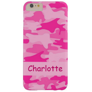 Pink Camo Camouflage Name Personalized Barely There iPhone 6 Plus Case