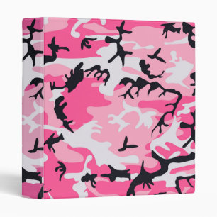 Pink Camo Camouflage Pattern 3 Ring Binder