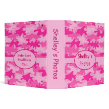 Pink Camo Camouflage Personalized Album Notebook