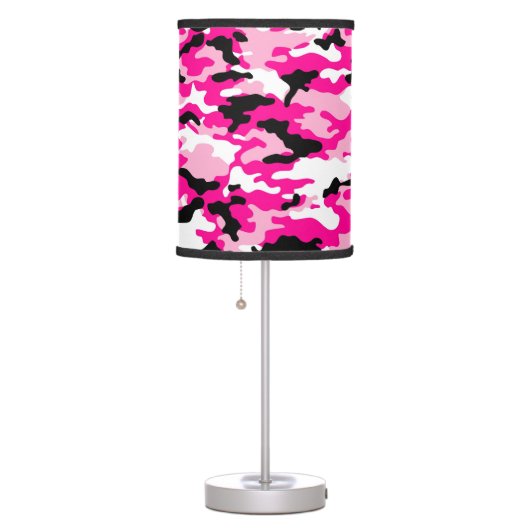 Pink CAMO Camouflage Table Lamp (Right)