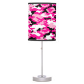 Pink CAMO Camouflage Table Lamp (Front)