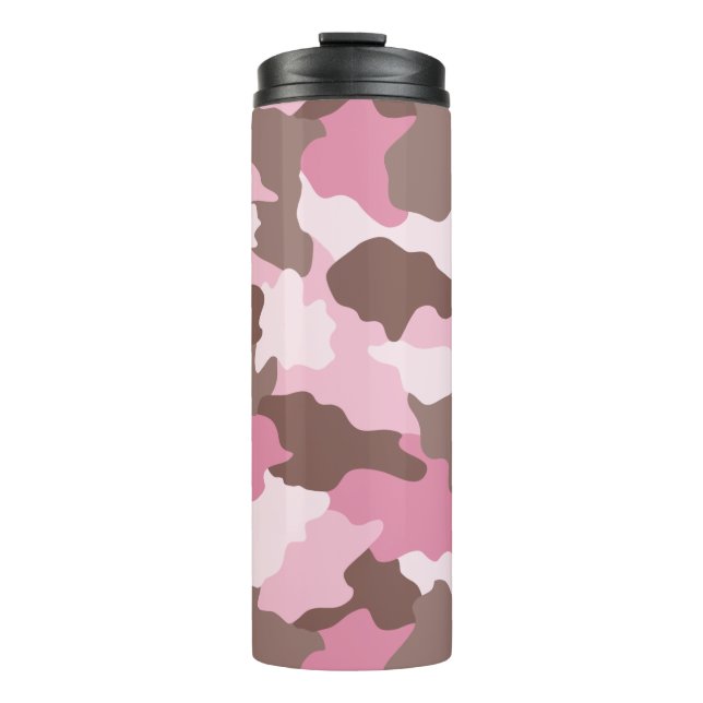 Pink Camo Camouflage Thermal Tumbler (Front)