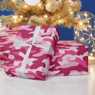 Pink Camo Camouflage Wrapping Paper