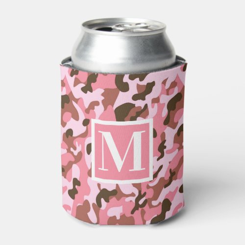 Pink Camo Can Cooler