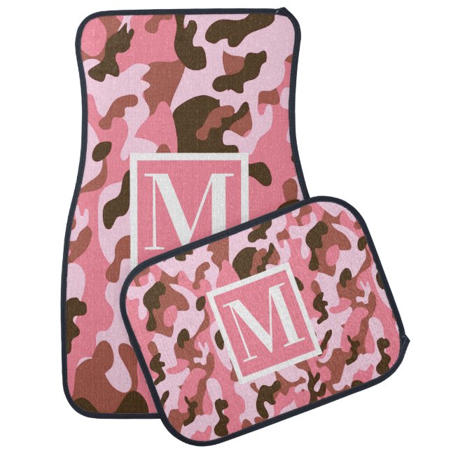 Pink Camo Car Floor Mat (Set)