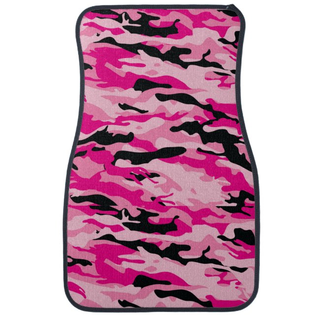 Pink Camo Custom Car Floor Mat (Front)