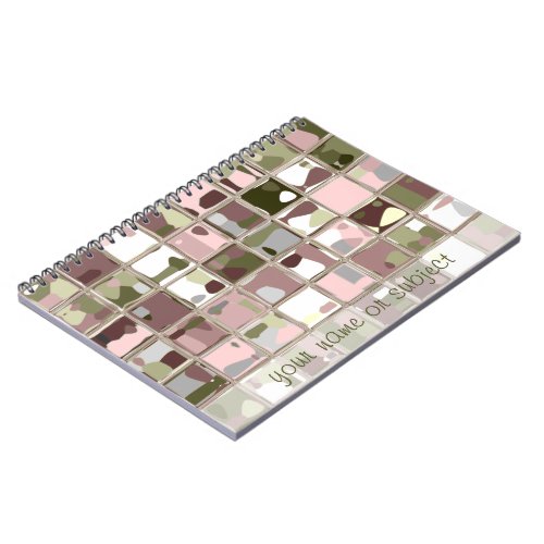 Pink Camo Customizable Spiral Notebook